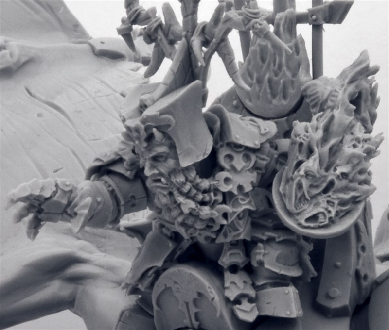 x1 Chaos Dwarf Hero With Axe incomplet Métal Warhammer FB | P