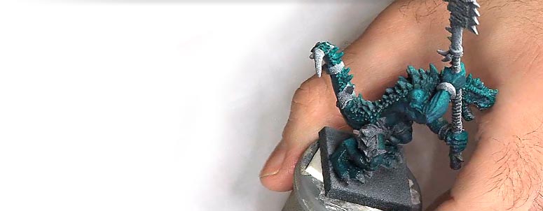 Painting Lizardman Scales... part 1