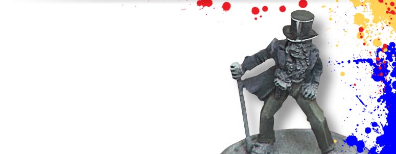 Painting Black Clothes on a Victorian Gentleman