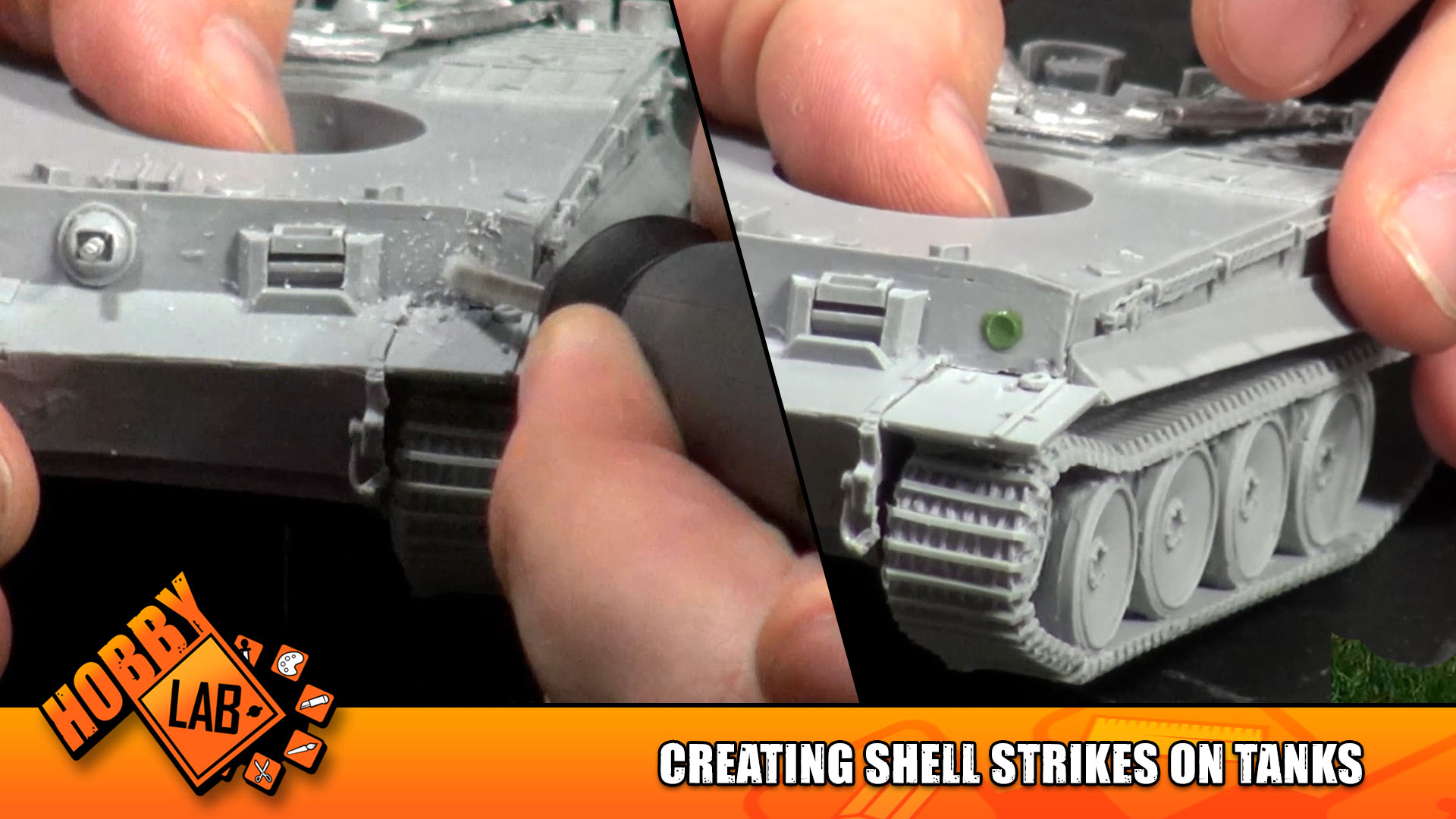 Hobby Lab Creating Shell Strikes on Tanks OnTableTop Home of