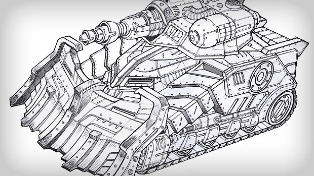 Mantic Games Show Concept Work For Forge Father Tanks In Warpath ...